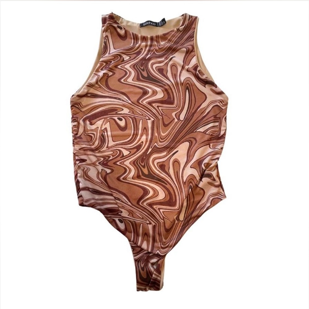 Boohoo Swirl Pattern Bodysuit